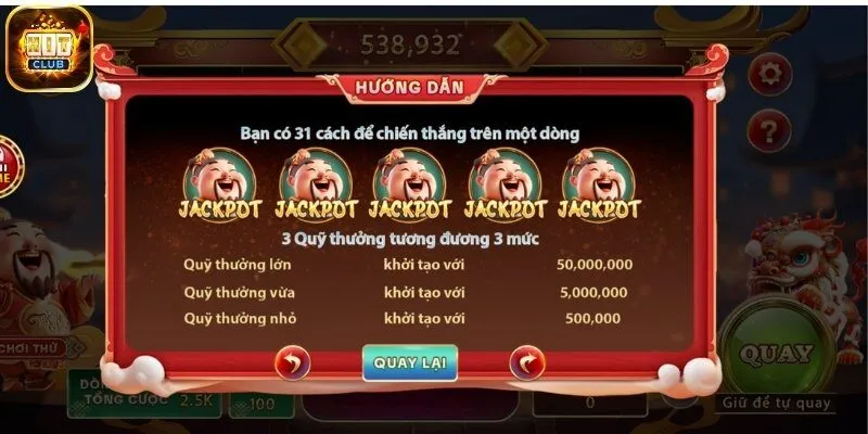 Các bước quay thưởng nổ hũ thần tài