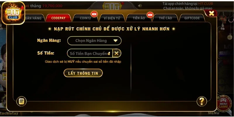 Lý do giao dịch nạp/rút thất bại và cách xử lý